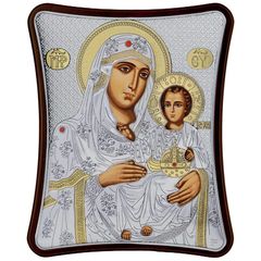 ΑΣΗΜΕΝΙΑ ΕΙΚΟΝΑ ΠΑΝΑΓΙΑ ΙΕΡΟΣΟΛΥΜΙΤΙΣΣΑ MA-E1402-1X Ασήμι 925 επιπλατινωμένο