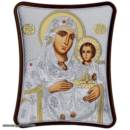 ΑΣΗΜΕΝΙΑ ΕΙΚΟΝΑ ΠΑΝΑΓΙΑ ΙΕΡΟΣΟΛΥΜΙΤΙΣΣΑ MA-E1402-1X Ασήμι 925 επιπλατινωμένο