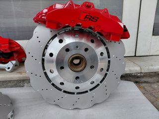 BREMBO 8πίστονα 365x34  A3 S3 RS3 8P 8V/ TT TTS TTRS 8J 8S / GOLF 5 6 7 8 GTI R32 R20/ CUPRA FORMENTOR VZ5/ Q3 RSQ3 8U 83A F3/ SCIROCCO