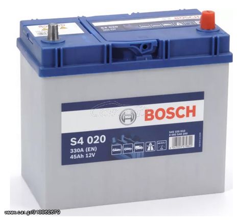 ΜΠΑΤΑΡΙΑ Bosch S4 45Ah 330A (ΙΑΠΩΝΙΚΑ)