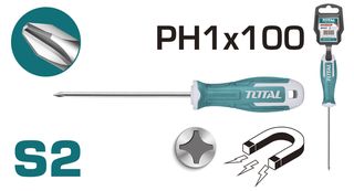 Κατσαβίδι Μαγνητικό Σταυρού TOTAL PH1 X 100mm ( THT26PH1100 )