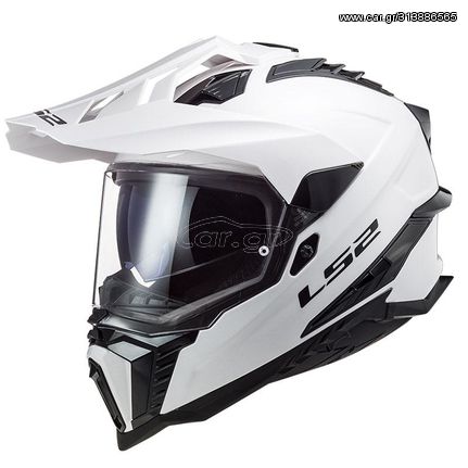 ΚΡΑΝΟΣ DUAL MX701 EXPLORER HPFC SOLID WHITE| LS2