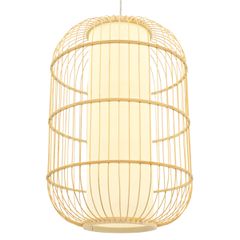 Boho κρεμαστό φωτιστικό HIBISCUS μονόφωτο καφέ ξύλινο Bamboo Ø40xΥ60cm 1 x E27 AC 220-240V