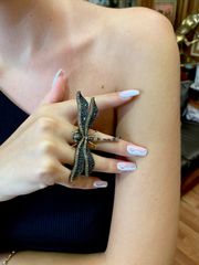 Δαχτυλιδι 18k πεταλούδα με Μπριγιαν (Νο66)-thumb-13