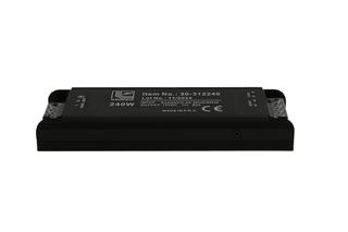 Τροφοδοτικό mini 240W για ταινίες LED 230V/12VDC μαύρο με προστασία από υπερθέρμανση και υπερφόρτωση IP20