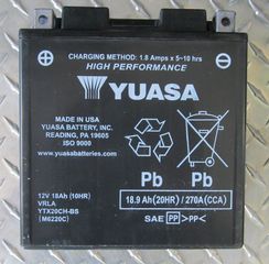 YUASA ΜΠΑΤΑΡΙΑ YTX20A-BS/YTX20CH-BS USA