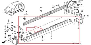 HONDA CR-V I  1997-2001 ΔΙΑΚΟΣΜΗΤΙΚΟΣ ΠΛΑΣΤΙΚΟΣ ΜΑΣΠΙΕΣ ΜΑΥΡΟΣ ΔΕΞΙΟΣ-thumb-3