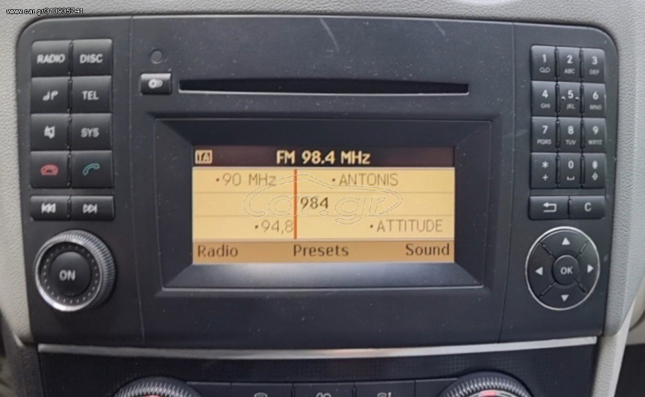 Εργοστασιακό cd player με οθόνη και Bluetooth για Mercedes-Benz ML350 2006-2011