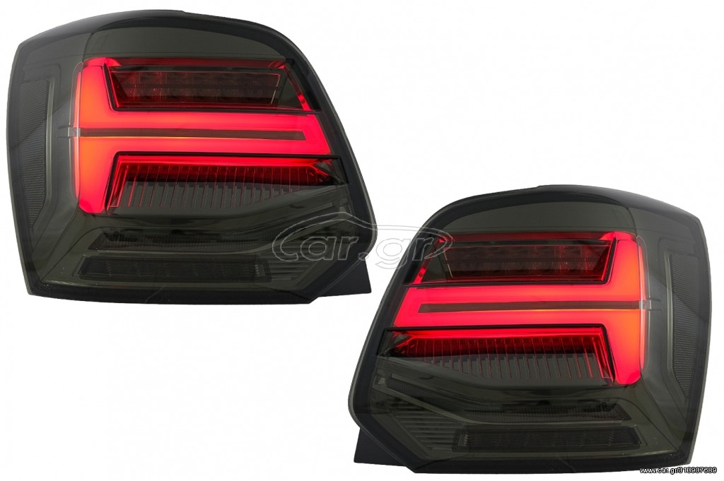 ΦΑΝΑΡΙΑ ΠΙΣΩ LED VW Polo 6R 6C 61 (2011-2017) Sequential Dynamic Turning Lights Vento Look Smoke