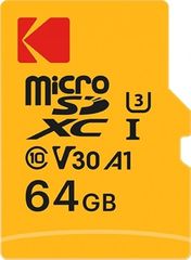 KODAK Memory Card microSD ULTRA PERFORMANCE 64GB CLASS 10 with adapter - (EKMSDM64GXC10H)