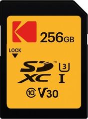 KODAK Memory Card SD UHS-I U3 V30 ULTRA PERFORMANCE 256GB CLASS 10 V30 A1 Ultra - (EKMSDM256GHPRK)