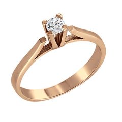 Δαχτυλίδι Μονόπετρο Σε Ασήμι 925 Με Ρόζ Χρύσωμα Κ18 Και Ζιργκόν / ADM-010R1