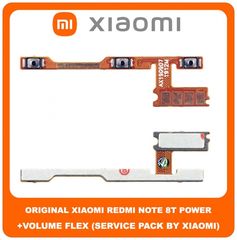 Original Γνήσιο Xiaomi Redmi Note 8T Note8T (M1908C3XG) Power ON / OFF Volume Flex Cable Button Καλωδιοταινία Κουμπιών Έντασης Εκκίνησης (Service Pack By Xiaomi)