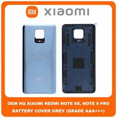 OEM Xiaomi Redmi Note 9 Pro , Redmi Note9 Pro (M2003J6B2G) Redmi Note 9S, Redmi Note9S (M2003J6A1G) Rear Back Battery Cover Πίσω Κάλυμμα Καπάκι Μπαταρίας Gray Γκρι