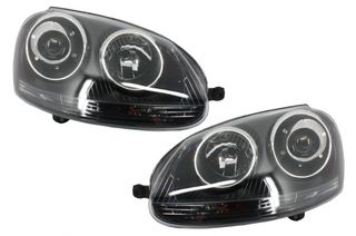 Xenon Look Headlights suitable for VW Golf 5 V Mk5 (2003-2007) Jetta (2005-2010) GTI R32 Black Edition eautoshop gr