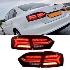 ΦΑΝΑΡΙΑ ΠΙΣΩ LED VW Jetta Mk6 VI (2012-2014) Dynamic Flowing Turn Signals Red Smoke