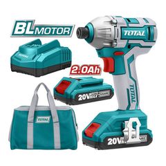 TIRLI2002 Παλμικό Κατσαβίδι Μπαταρίας 20V (2x2.0Ah) - 14V - 18V - 20V ΠΑΛΜΙΚΑ 1/4 - TOTAL (#TIRLI2002)