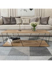 ΤΡΑΠΕΖΙ ΣΑΛΟΝΙΟΥ HM8927.01 ΣΕ NATURAL WOOD - ΜΑΥΡΟ ΧΡΩΜΑ 120Χ50Χ30Y εκ. TARS