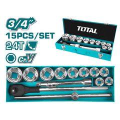 THT341151 Σετ Κασετίνα με Καρυδάκια 3/4" - 15 Τεμάχια - 3/4" - TOTAL (#THT341151)