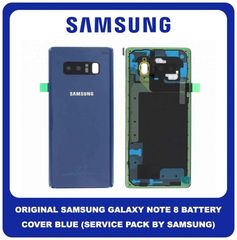 Original Γνήσιο Samsung Galaxy Note 8 Note8 (N950F, N950FD) Rear Back Battery Cover Πίσω Κάλυμμα Καπάκι Μπαταρίας Blue Μπλε GH82-14979B (Service Pack By Samsung)