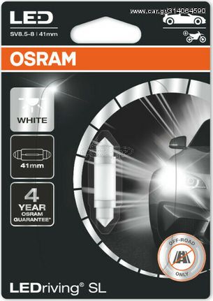 Osram Festoon (41 mm) SV8.5-8 LEDriving SL White 6000K 12V 6413DWP-01B