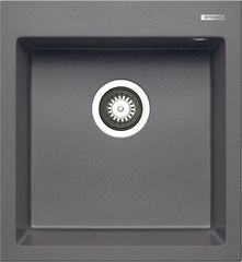 Ένθετος Νεροχύτης Istros 1B, 46x50cm, Iron Grey, Pyramis - Beige