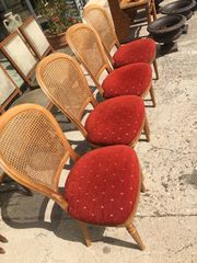 Καρέκλες σαλονιού, τραπεζαρίας σε αριστη κατάσταση , οξιά μασίφ χειροποίητες με βιεννέζικη ψάθα 