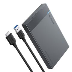 Ugreen bay for HDD SSD disk housing 2.5 '' SATA USB 3.2 Gen 1 (5 Gbps) micro USB SuperSpeed + 0.5 m cable black (US221 30848)