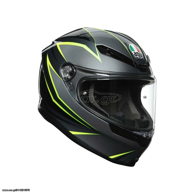 AGV K6 E2205 MULTI - FLASH GREY/BLACK/LIME ΠΡΟΣΦΟΡΑ ΑΠΟ 500Ε