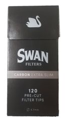 SWAN Φιλτράκια Carbon Ανθρακας - Extra Slim 120 φιλτράκια