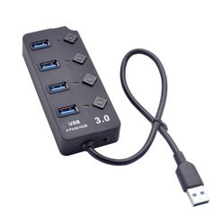 4 Port Usb 3.0 Hub With Individual Power Switches