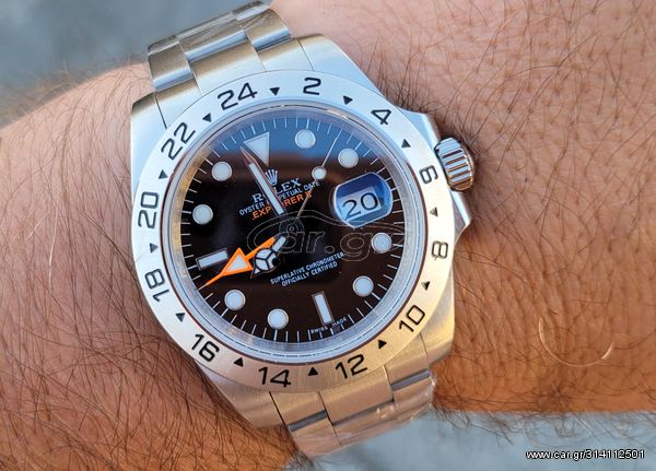 Rolex replica explorer 2 μαύρη πλακα αντιγραφο