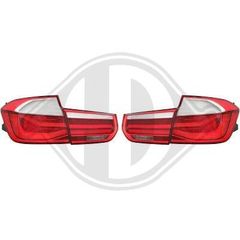BMW SERIES 3 F30 LED TAIL LIGHTS Look HYBRID RED  / ΠΙΣΩ ΦΑΝΑΡΙΑ ΚΟΚΚΙΝΑ 