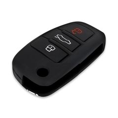 Θήκη Σιλικόνης για  Κλειδί Αυτοκινήτου Audi με 3 Κουμπιά-Μαύρο