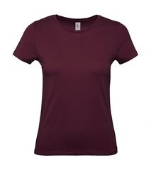 Γυναικείο Κοντομάνικο T-Shirt #E150 B&C; Κόκκινο βουργουνδίας