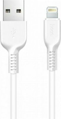 Hoco Regular USB to Lightning Cable Λευκό 1m X13