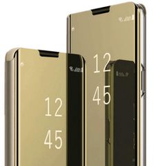 Θήκη Βιβλιο Clear View για Xiaomi Poco X3 - Χρυσό (OEM)
