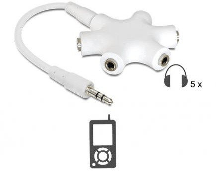 Splitter 5 θεσεων 3.5mm jack (oem)