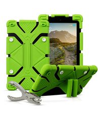 Universal Back Cover Θήκη Σιλικόνης Πρασινο για Tablet 9 έως 12 inch