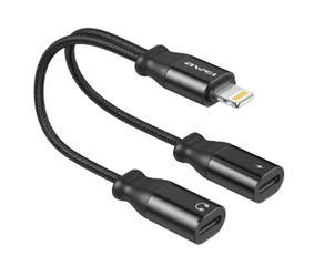 Awei CL-72 2-in-1 ανταπτορας Lightning για ταυτοχρονη φορτιση κ μουσικη