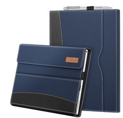 Θηκη απο Συνθετικό δερμα για τα New Microsoft Surface Pro 7 (2019) / Surface Pro 6 (2018) / Surface Pro 5th Gen (2017) / Surface Pro 4 / Surface Pro 3 / Surface Pro LTE 12.3 inch Σε μαυρο Μπλε χρωμα .