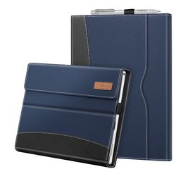 Θηκη απο Συνθετικό δερμα για τα New Microsoft Surface Pro 7 (2019) / Surface Pro 6 (2018) / Surface Pro 5th Gen (2017) / Surface Pro 4 / Surface Pro 3 / Surface Pro LTE 12.3 inch Σε μαυρο Μπλε χρωμα .