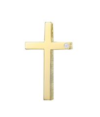 Σταυρός βαπτιστικός Κ14 χρυσός λοστραριστός 25532