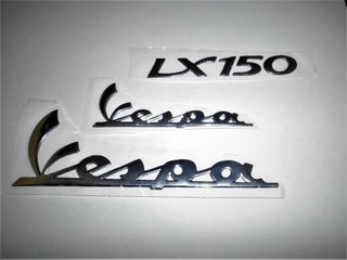   Piaggio Vespa LX 50-LX 125-LX 150 1980/2013 Σετ 3D Χρωμίου Καινουρια Αυτοκολλητα!!!