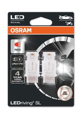 Osram P27/7W Ledriving SL Red 12V 2τμχ 3157DRP-02B