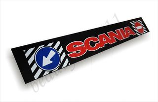 Λασπωτήρας SCANIA με Βέλος και Στοπ - 240 cm x 35 cm - Μαύρος Με Κόκκινο Λογότυπο
