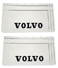 Λασπωτήρες με Ανάγλυφο VOLVO - 60 cm x 40 cm - Άσπροι με Μαύρο Ανάγλυφο - 2 τμχ