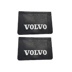Λασπωτήρες με Ανάγλυφο VOLVO - 60 cm x 40 cm - Μαύροι με Άσπρο Ανάγλυφο - 2 τμχ