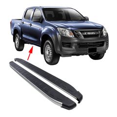 Πλευρικά σκαλοπάτια αλουμινίου OMTEC DA (DMA) για Isuzu D-Max (II) 2τμχ