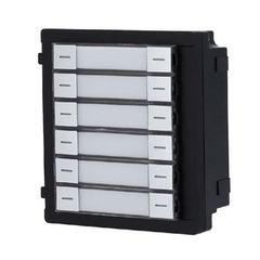 Nametag module Hikvsion DS-KD-K12 2 καλωδίων για modular μπουτονιέρα εισόδου Intercom με 6 διπλά φυσικά μπουτόν κλήσης